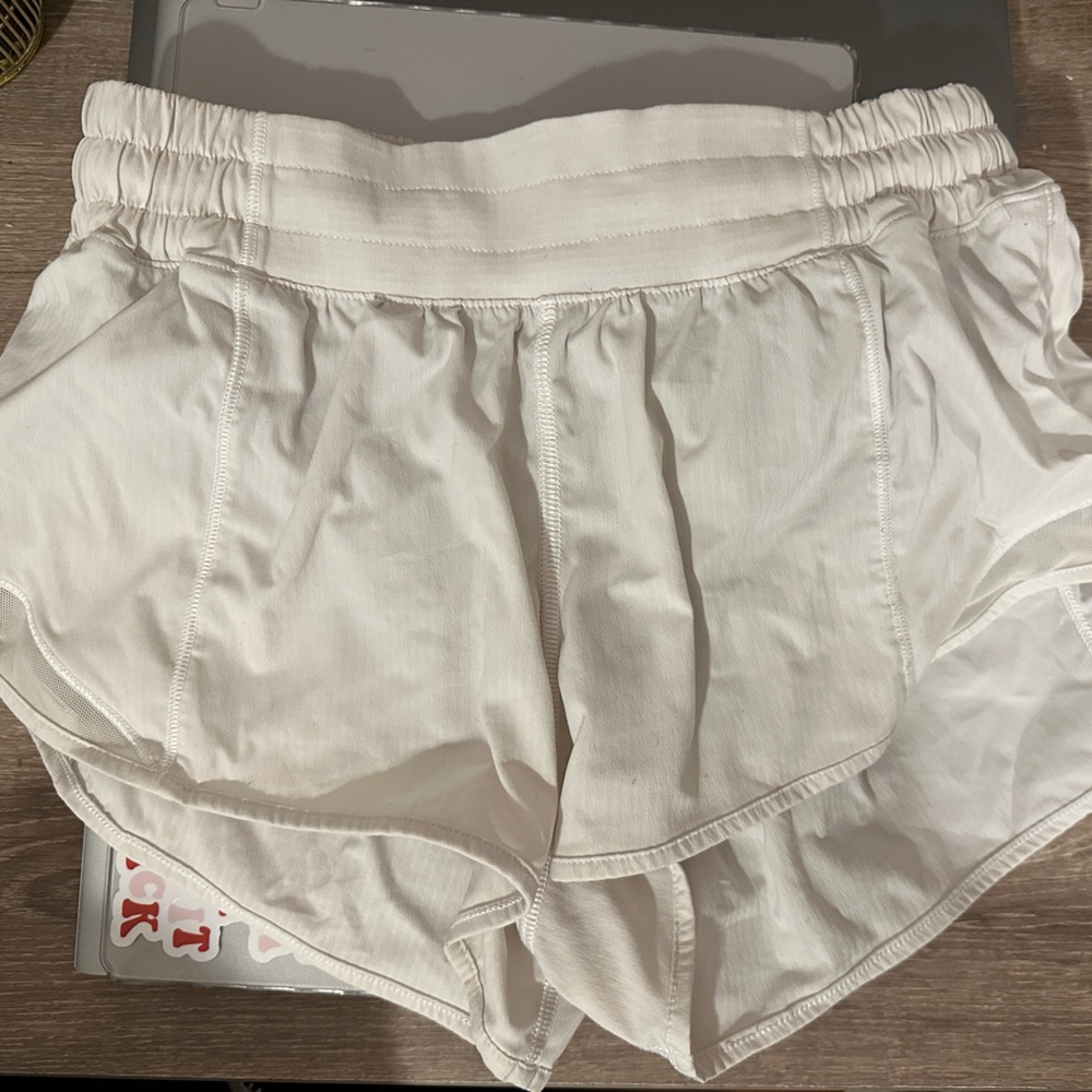 white hotty hot shorts 2.5”